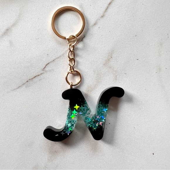 Handmade Initial Keychain | Letter N - Picture 3 of 4